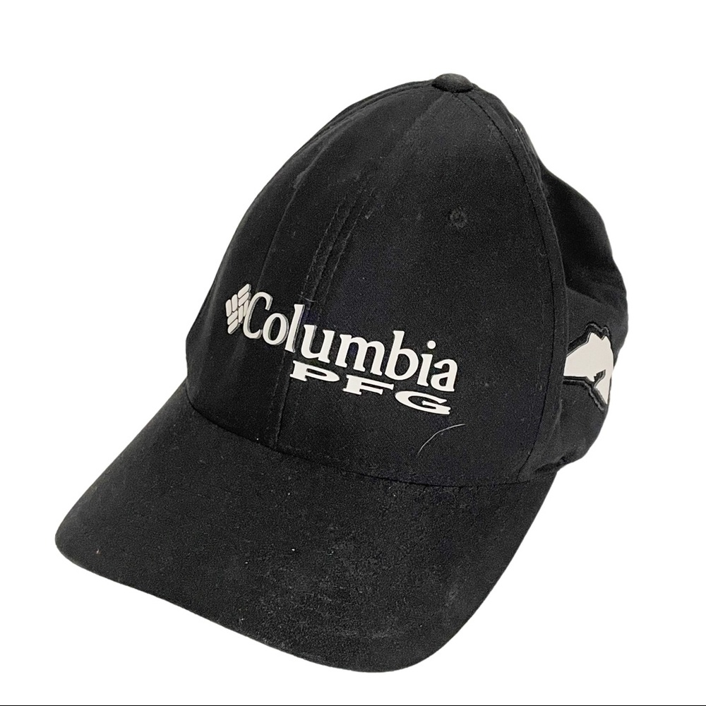 Columbia PFG Performance Fishing Gear Hat Cap Fitted S/M Unisex Black Flexfit